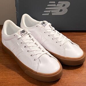 New Balance White and Brown Athletic Shoes